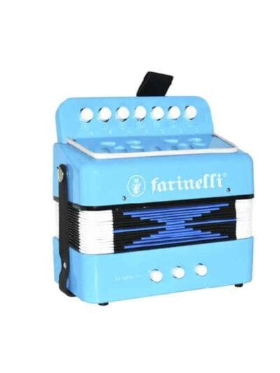 ACORDEON INFANTIL AZUL CIELO 7 BOTONES, 2 BAJOS FARINELLI - ACIFAZ-I