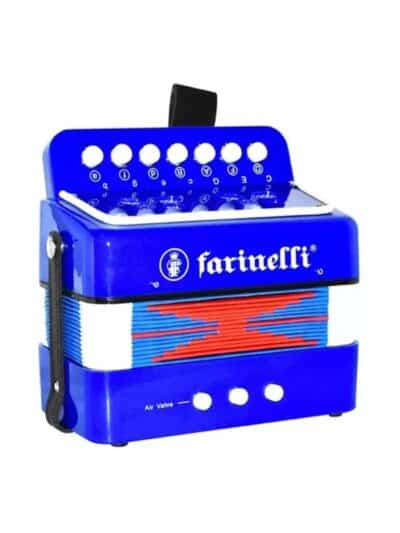 ACORDEON INFANTIL AZUL REY 7 BOTONES, 2 BAJOS FARINELLI - ACIFAZR-I