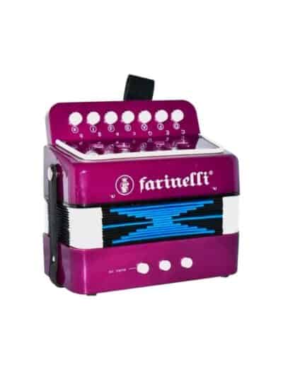 ACORDEON INFANTIL MORADO 7 BOTONES, 2 BAJOS FARINELLI - ACIFMON-I