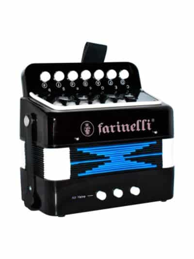 ACORDEON INFANTIL NEGRO 7 BOTONES, 2 BAJOS FARINELLI - ACIFNE-I