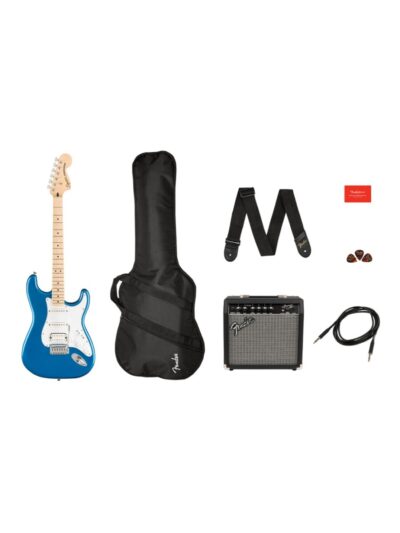 PAQUETE DE GUITARRA ELÉCTRICA SQUIER  AFFINITY SERIES® STRATOCASTER® HSS PACK LAKE PLACID BLUE MOD 0372820002 - 885978722969