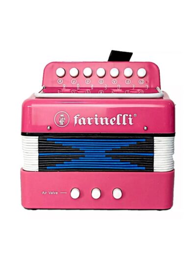 ACORDEON INFANTIL ROSA 7 BOTONES 2 BAJOS FARINELLI - ACIFRSN-I