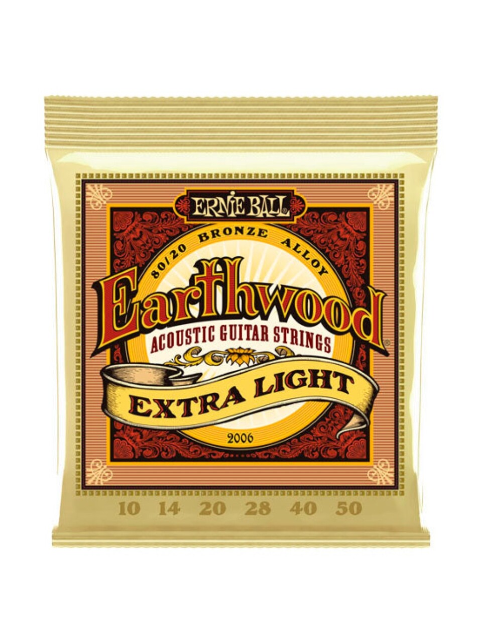 ENCORDADURA ERNIE BALL EARTHWOOD EXTRA LIGHT 2006 - 749699120063