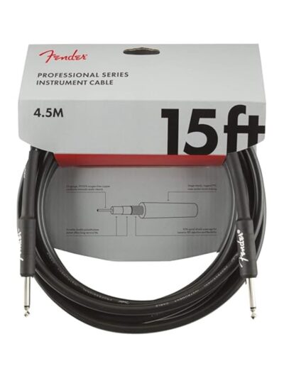 CABLE FENDER PROFESSIONAL SERIES 15 4.5M LISO NEGRO ANGULADO - 885978041176