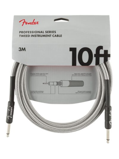 CABLE FENDER PROFESSIONAL SERIES TWEED 10 3M BLANCO - 885978041213