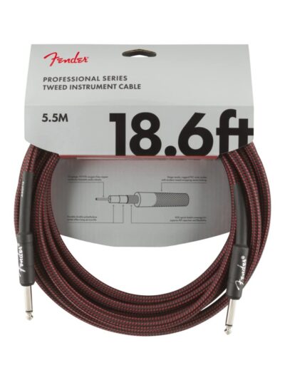 CABLE FENDER PROFESSIONAL SERIES TWEED 18.6 5.5M ROJO - 885978041251